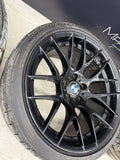 BMW 08-13 E90 E92 E93 M3 19” OEM Competition Wheels Style 359M Black Set + Tires