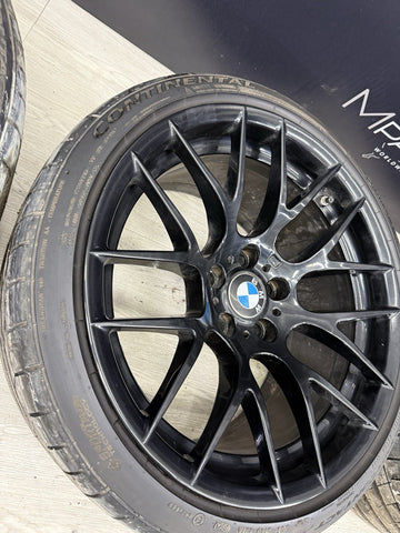 BMW 08-13 E90 E92 E93 M3 19” OEM Competition Wheels Style 359M Black Set + Tires