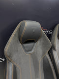 14-19 LAMBORGHINI HURACAN LP610-4 FRONT SEATS OEM + REMOVABLE HONDA CIVIC RAILS