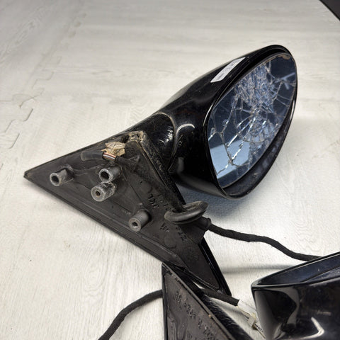 01-06 BMW E46 M3 Side View Door Mirrors Pair Jet Black *Notes*
