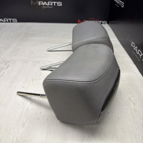 2001-2006 BMW E46 M3 Convertible Grey Rear Headrests Head Rests Pair OEM *Notes*