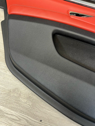 11-16 BMW F10 M5 SEDAN REAR LEFT DRIVER SAKHIR ORANGE DOOR CARD PANEL