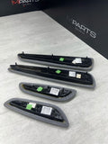 01-06 BMW E46 M3 Convertible Door Upper Arm Rest Armrest Pads Grey Gray