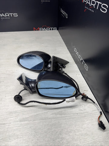 01-06 BMW E46 M3 Side View Door Mirrors Pair Steel Gray  *Notes*