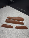 01-06 BMW E46 M3 Convertible Door Upper Arm Rest Armrest Pads Cinnamon *3 Tabs*