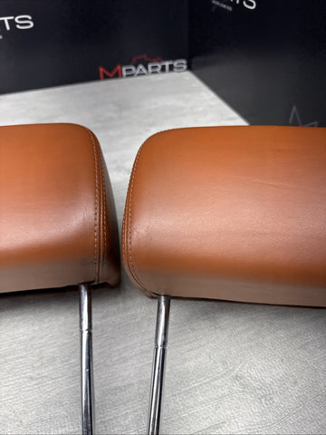 2001-2006 BMW E46 M3 Convertible Cinnamon Rear Headrests Head Rests Pair OEM