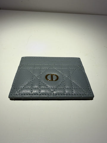 Dior Card Holder Case Wallet Light Blue 844157