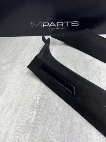 18-24 BMW F92 F93 M8 Front A Pillars Covers Trims Alcantara OEM Pair