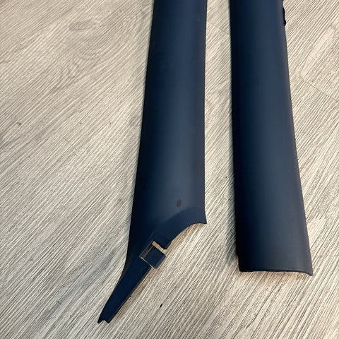 98-02 BMW Z3 M Roadster Front Interior A- Pillar Column Covers Trim Estoril Blue