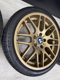 18x8 18x9 CSL STYLE 5x120 BMW E46 M3 Gold 18” Wheels Rims Set (4)