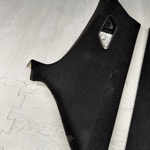 BMW E46 330CI M3 Coupe Rear C Pillars Trims Panels Black Pair OEM *Peeling