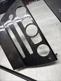06-07 OEM BMW E63 E64 M6 Front Dash Center Console Carbon Trim 3pc Set