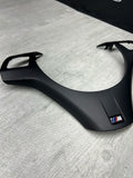 08-13 BMW E90 E92 E93 M3 Lower Steering Wheel Trim Cover Plate Black