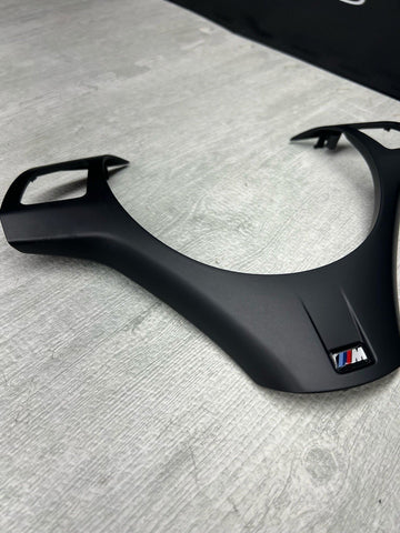 08-13 BMW E90 E92 E93 M3 Lower Steering Wheel Trim Cover Plate Black