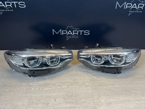 14-17 BMW F32 F80 F82 F83 M3 M4 Adaptive LED Headlights Pair OEM