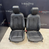 16-18 BMW F87 M2 Coupe Interior Front Left Passenger Seats Black Blue Stitching