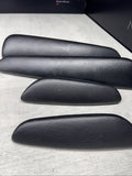 01-06 BMW E46 M3 Convertible Door Upper Arm Rest Armrest Pads Black