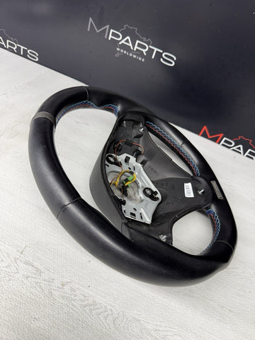 BMW 08-13 E90 E92 E93 M3 Manual Flatbottom Steering Wheel Leather Rewrapped