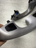01-06 BMW E46 M3 Brushed Aluminum/Grey Door Trim Armrests Front