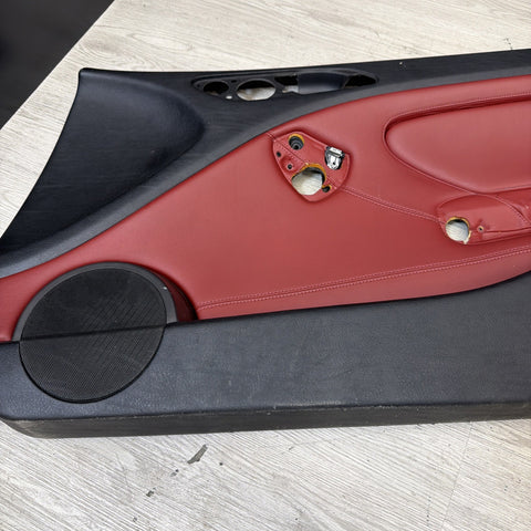 01-06 BMW E46 M3 FRONT RIGHT PASSENGER SIDE DOOR PANEL CARD IMOLA RED OEM