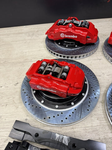 NEW 01-06 BMW E46 M3 BREMBO Big Brake Kit Red Calipers Rotors Set Plug Play
