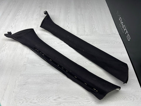 2001-2006 BMW E46 M3 Coupe Front A Pillars Trims Cover Black OEM