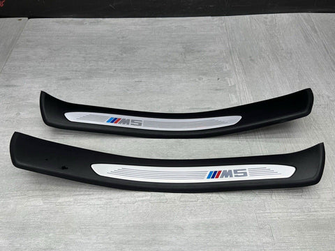 2006-2010 BMW E60 M5 Rear Door Sills Kick Plates Trim OEM 7898148