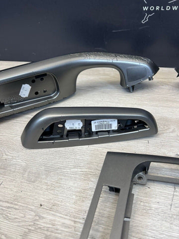 01-06 BMW E46 M3 Convertible Interior Armrests Trim Set Titan Shadow Grey