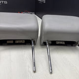 2001-2006 BMW E46 M3 Convertible Grey Rear Headrests Head Rests Pair OEM