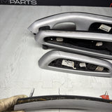 01-06 BMW E46 M3 Convertible Interior Armrests Trim Set Brushed Aluminum *Notes*