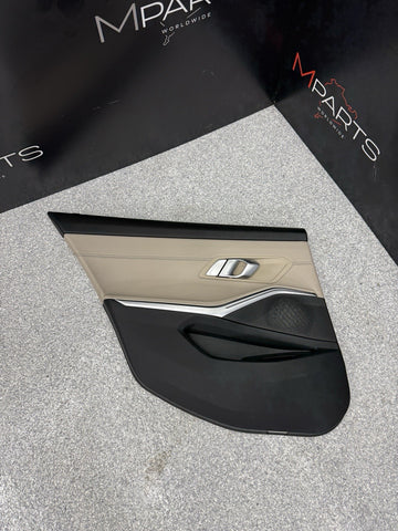 21-26 BMW G20 340 M340 Rear Left Driver Door Card Panel Cover Trim Beige
