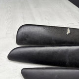01-06 BMW E46 M3 Convertible Door Upper Arm Rest Armrest Pads Black *Notes*