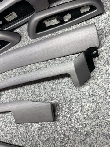 01-06 BMW E46 M3 Convertible Interior Armrests Trim Set Brushed Aluminum *1 Tab