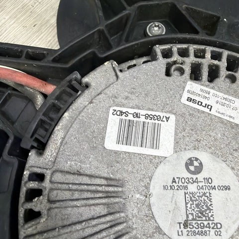 15-20 OEM BMW F80 F82 F83 M3 M4 Electric Radiator Cooling Fan w/Shroud *Notes*
