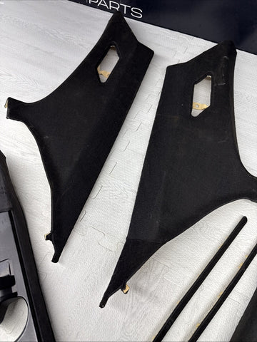 01-06 BMW E46 M3 Coupe Front A B C Pillars Black Original OEM Set *Peeling