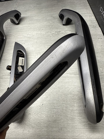 01-06 BMW E46 M3 Coupe Interior Armrests Trim Set Brushed Aluminum