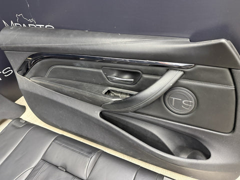 15-20 BMW F83 M4 Convertible Interior Seats & Panels Extended Leather Black