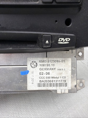 BMW E60 E61 E63 E64 M6 M5 FRONT RADIO NAVIGATION CD DVD CCC UNIT 04-07 9123088
