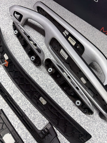 01-06 BMW E46 M3 Convertible Interior Armrests Trim Set Brushed Aluminum