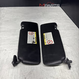 01-06 BMW E46 M3 Convertible Left Right Sunvisors Sun Visors Black Pair *NOTES*