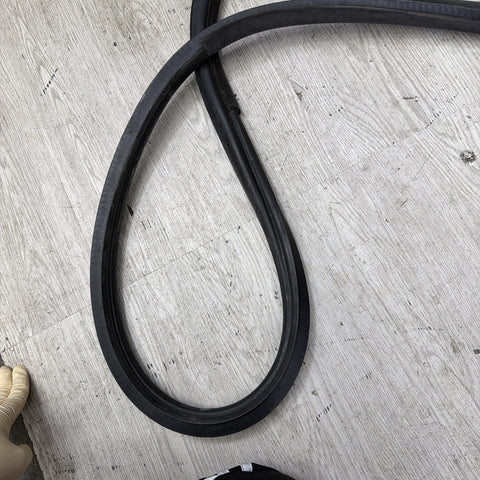 BMW E46 M3 01-06 Left Driver Side Door Weather Strip Seal Black OEM*Rip