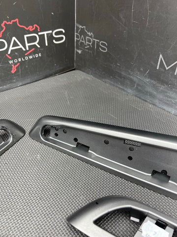 01-06 BMW E46 M3 Convertible Interior Armrests Trim Set Titan Shadow Grey