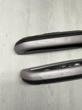 01-06 BMW OEM E46 M3 Convertible Brushed Aluminum/Black Trims Armrests Rear Pair