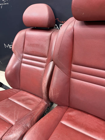 BMW 06-07 E60 M5 Sedan Front Seats Leather Heated Indianapolis Red