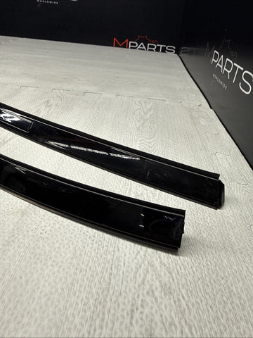 08-13 BMW E92 335 M3 Coupe Roof Rails Mouldings Pair 51138045379 Sapphire Black