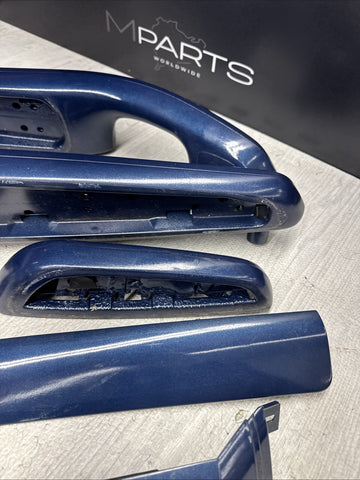 01-06 BMW E46 M3 Convertible Interior Armrests Trim Set Painted Blue
