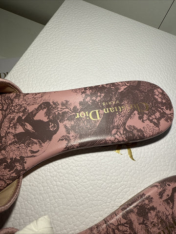NEW Christian Dior Dway Sandals 62P Chateau Ros Toile de Jouy E Size 37