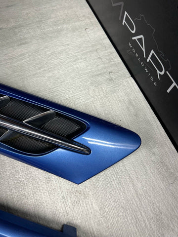 1998-2002 BMW Z3M FRONT FENDER HOOD VENTS GRILLES OEM 51132492960 ESTORIL BLUE