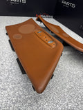 01-06 BMW E46 M3 Convertible Door Upper Arm Rest Armrest Pads Cinnamon