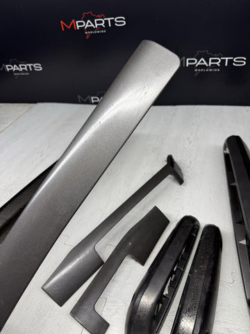 01-06 BMW E46 M3 Convertible Interior Armrests Trim Set Titan Shadow Grey